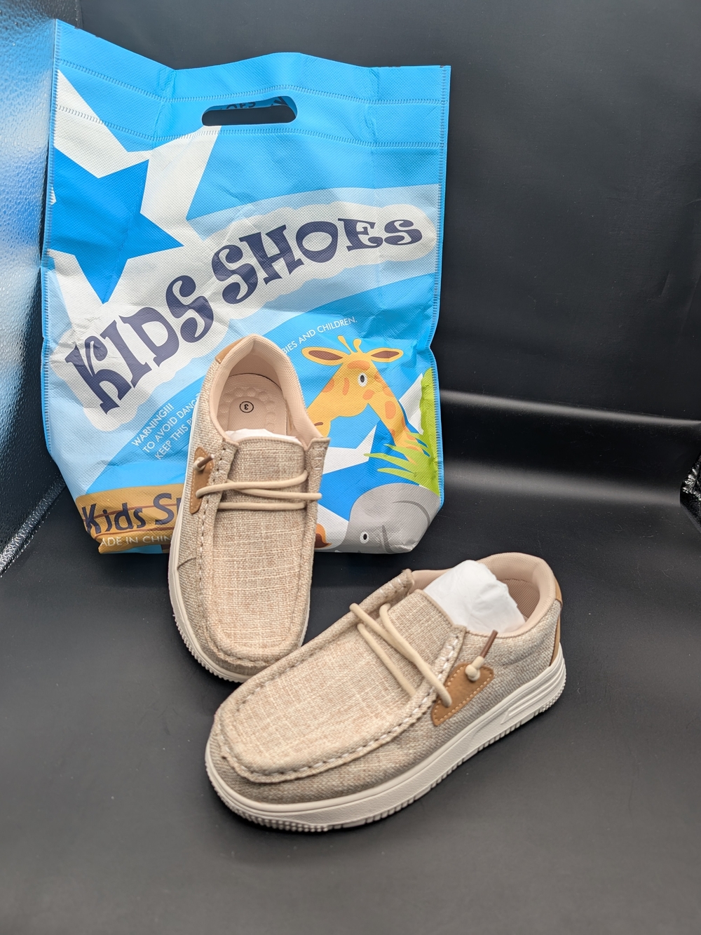 Kids Casual Slip-On Shoes in Beige - Comfortable Everyday Wear